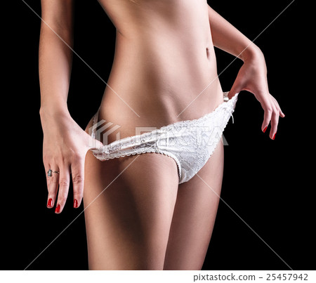 Woman in white lingerie 25457942