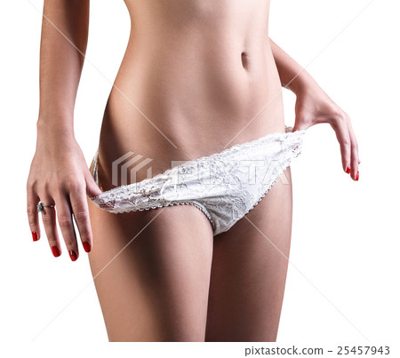 Woman in white lingerie 25457943