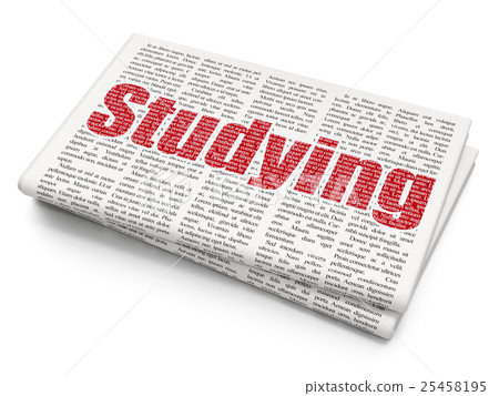 Education concept: Studying on Newspaper Education concept: Studying on Newspaper 25458195