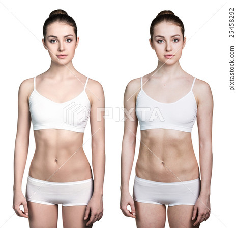 Woman before and after lose weight 25458292