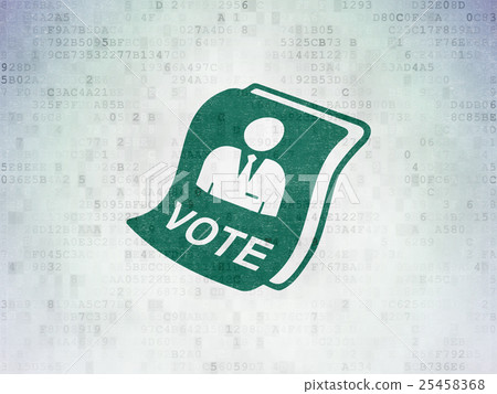 Political concept: Ballot on Digital Data Paper Political concept: Ballot on Digital Data Paper 25458368
