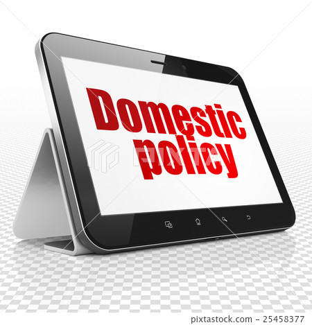 Politics concept: Tablet Computer with Domestic 25458377