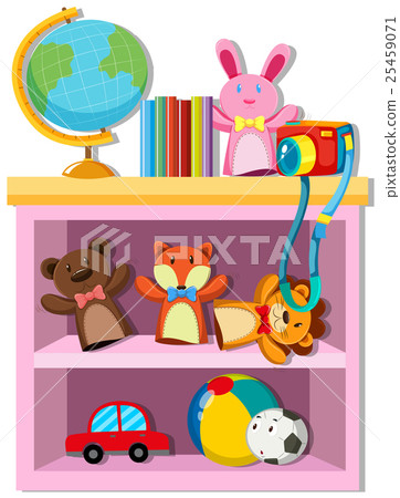 Toys and books on shelf Toys and books on shelf 25459071
