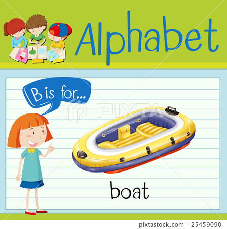 Flashcard letter B is for boat - Stock Illustration [25459090] - PIXTA