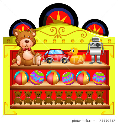 Shelves full of toys Shelves full of toys 25459142