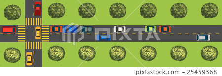 Scene with cars on the road 25459368