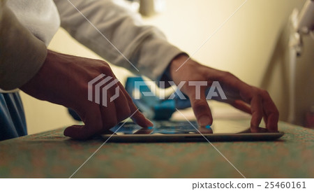 Young man listening to your favorite music on Young man listening to your favorite music on 25460161