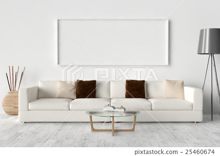 Blank Picture frame on the wall.  25460674