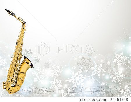 Sax and snowflakes 25461758