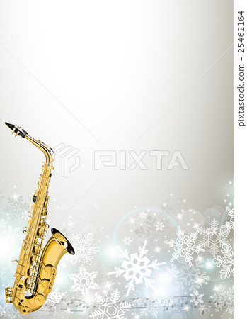 Sax and snowflakes 25462164