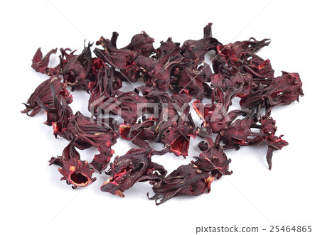 dry roselle isolated on a white background 25464865