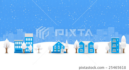 聖誕節雪風景背景 25465618