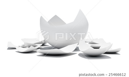 Egg shell on white background 25466612