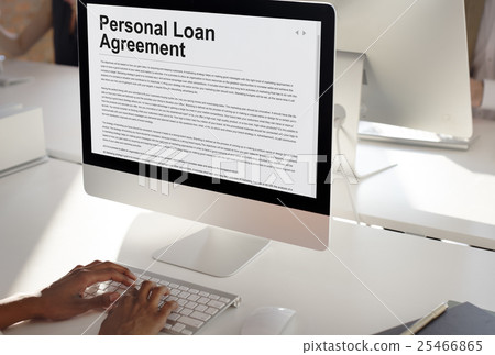 Personal Loan Agreement Banking Credit Contract Concept 25466865