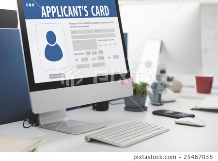 Applicant's Card Membership Identification Data Information Registration Concept 25467038