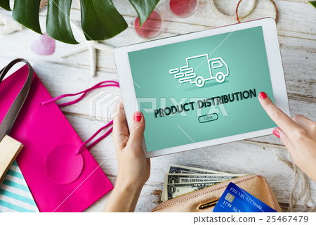Import Export Shipment Truck Graphic Concept Import Export Shipment Truck Graphic Concept 25467479