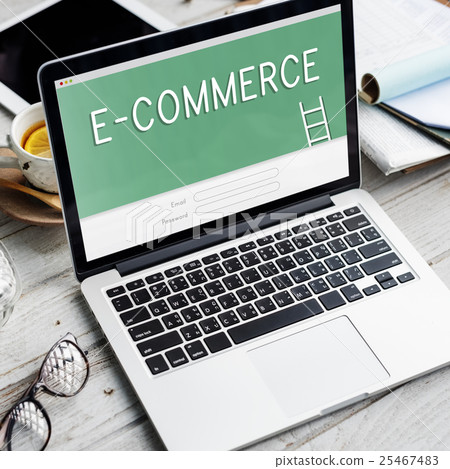 E-Commerce Online Banking Accounting Financial Concept 25467483