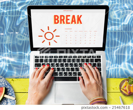 Summer Calendar Schedule Fun Happiness Concept Summer Calendar Schedule Fun Happiness Concept 25467618
