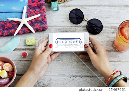 Travel Navigation Journey Vacation Trip Telephone Concept 25467661