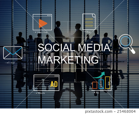 Social Media Advertisement Connection Concept Social Media Advertisement Connection Concept 25468004