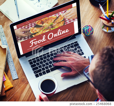 Food Order Pizza Online Internet Concept Food Order Pizza Online Internet Concept 25468068