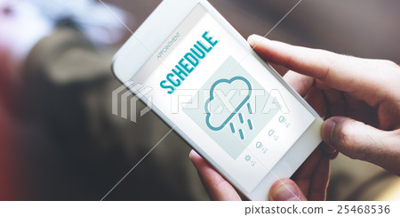 Schedule Forecast Weather Rainy Cloud Concept 25468536