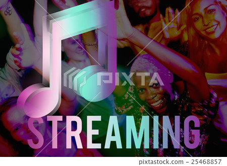 Digital Music Streaming Online Entertainment Media Concept 25468857