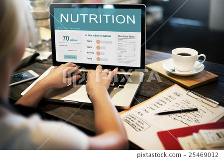 Health Fitness Nutrition Monitor Wellness Concept Health Fitness Nutrition Monitor Wellness Concept 25469012