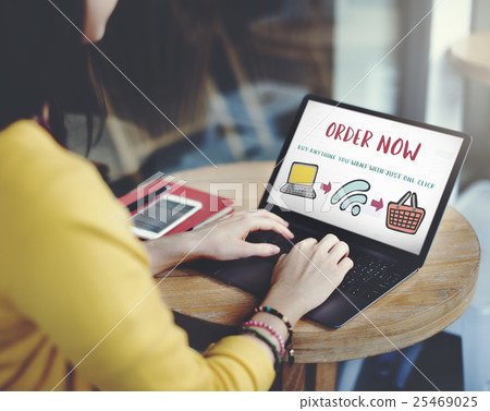 Online Shopping Web Shop E-shopping Concept 25469025