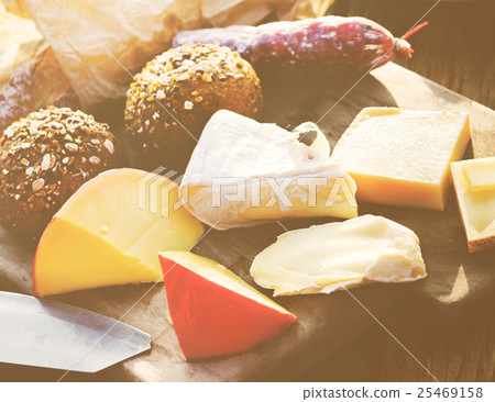 Cheese Assortment Dairy Milk Flavor Nutrition Concept 25469158