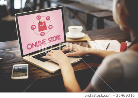 Shopping Online Buy Sale Shopahoslics Concept 25469316