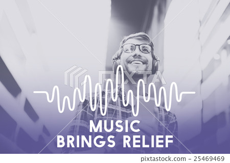 Music Waves Audio Lifestyle Concept 25469469
