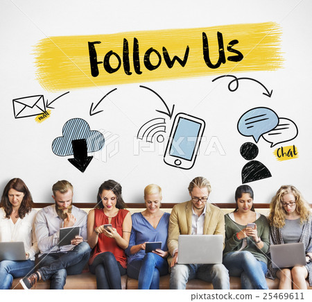 Social Media Connection Communication Friends Concept 25469611