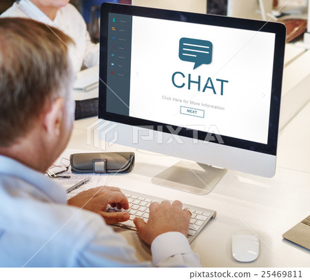 Webpage Online Communication Speech Concept Webpage Online Communication Speech Concept 25469811