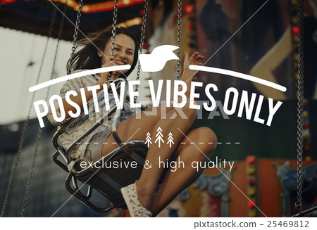 Woman Carnival Ride Riding Happiness Fun Concept 25469812