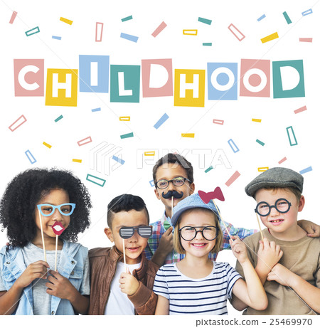 Childhood Children Confetti Cubes Graphic Concept Childhood Children Confetti Cubes Graphic Concept 25469970