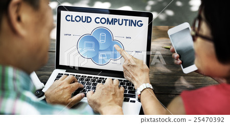 Cloud Computing Data Networking Connection Technology Concept 25470392