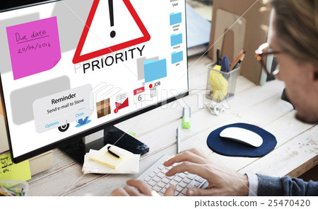 Priority Reminder Remind Agenda Prioritize Concept 25470420