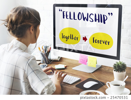 Girl Computer Positivity companionship Concept Girl Computer Positivity companionship Concept 25470531