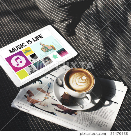 Media Player Audio Entertainment Streaming Concept 25470588