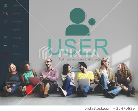 Stock Photo: User Account Profile Social Network Concept