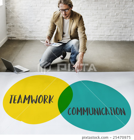 Teamwork Communication Ideas Motivation Circles Concept 25470975