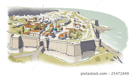 Ancient city aerial view 25471849