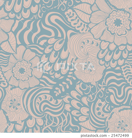 Vector seamless abstract hand-drawn pattern design 25472499