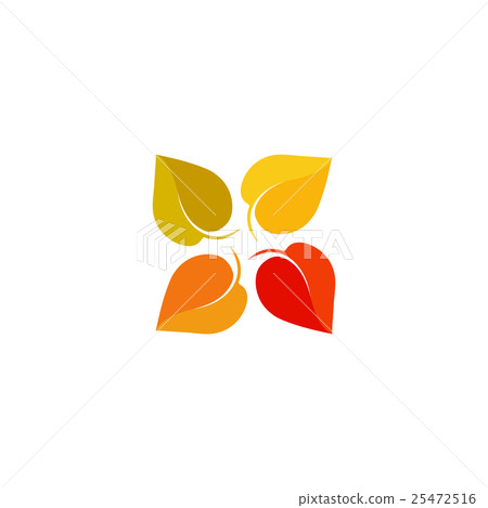 Isolated abstract colorful leaves logo. Foliage Isolated abstract colorful leaves logo. Foliage 25472516
