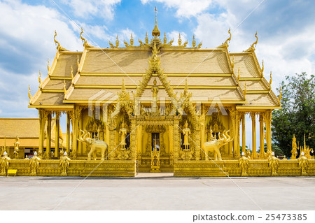 Architecture beautiful temple all gold color Architecture beautiful temple all gold color 25473385