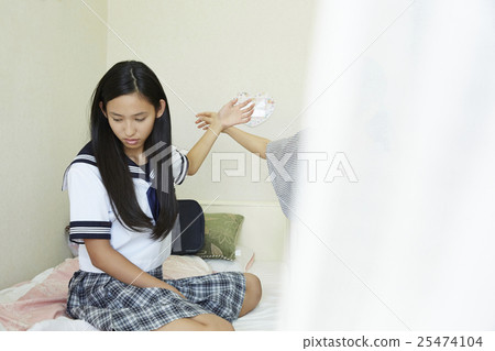 Female high school student rebellious period Female high school student rebellious period 25474104