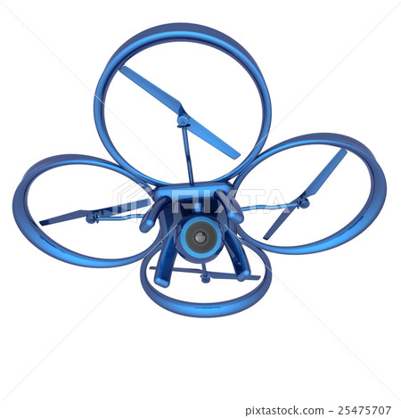 Drone, quadrocopter, with photo camera flying 25475707