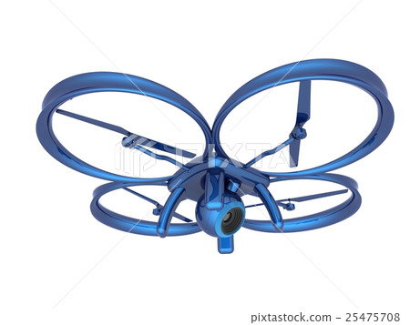 Drone, quadrocopter, with photo camera flying 25475708