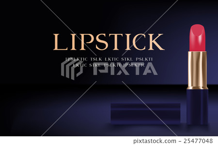 Lipstick pink color and lipstick text 25477048